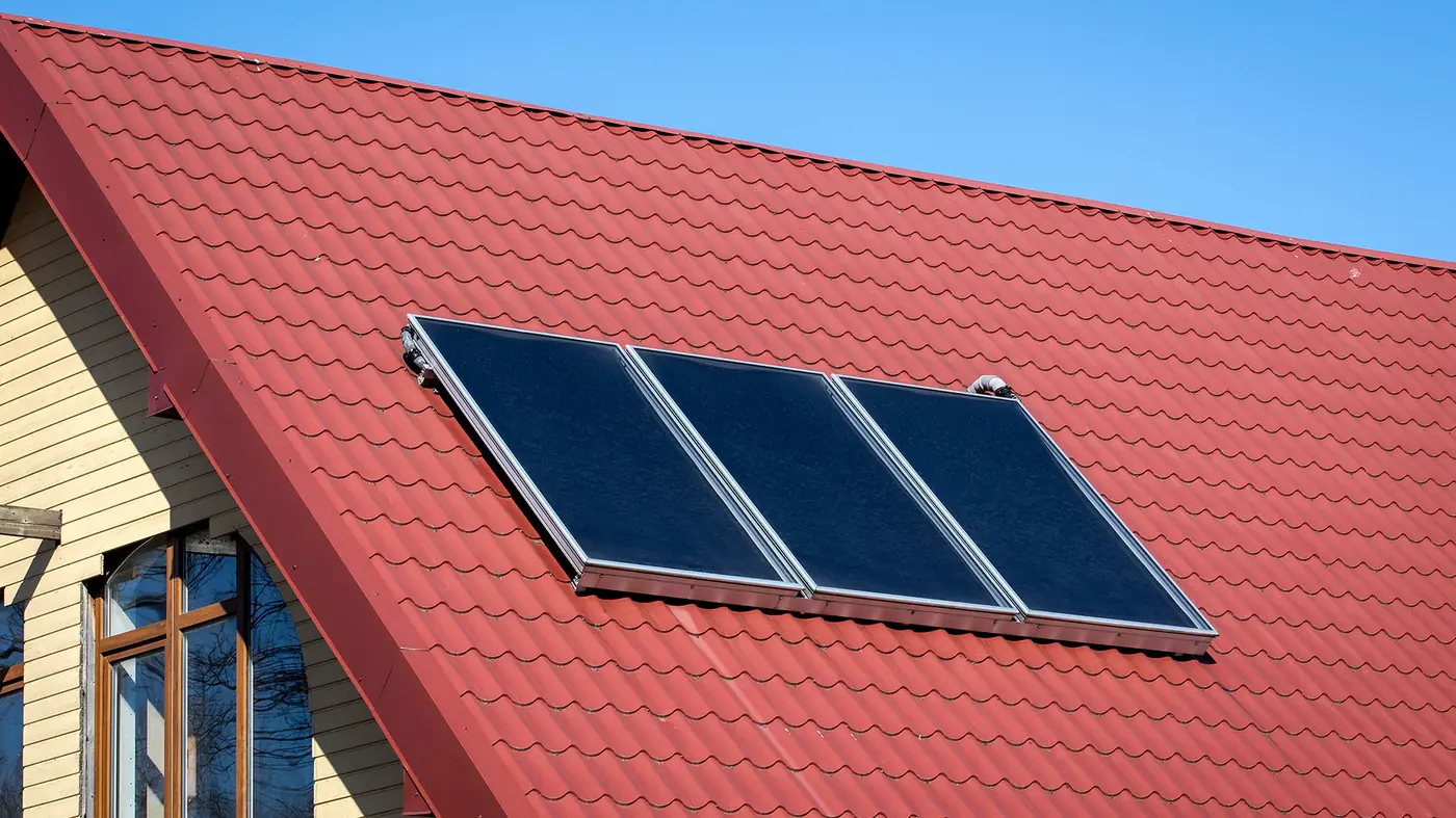 Solaranlage auf einem Hausdach